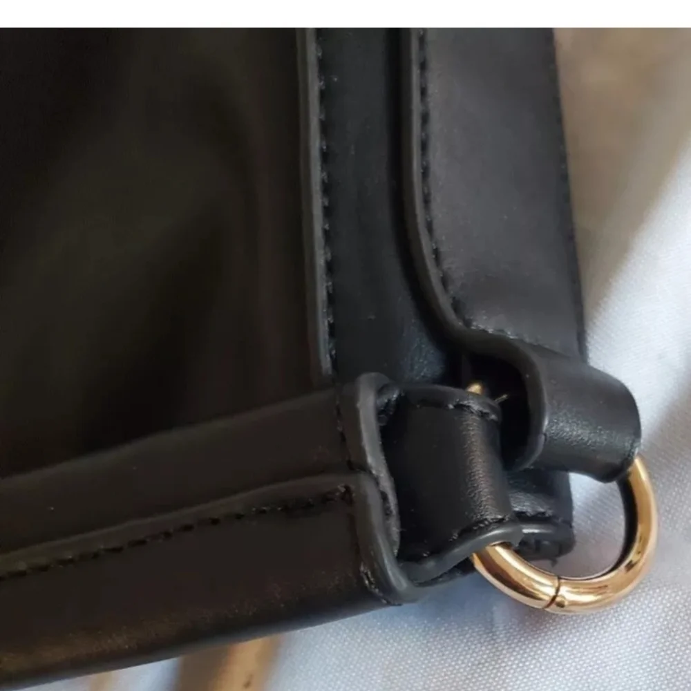 Shiraleah Anthropologie Hobo Bag Black Faux Leather Studded Shoulder Purse